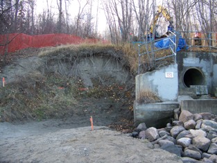 Outfall 101 prior to treatment, October 2008