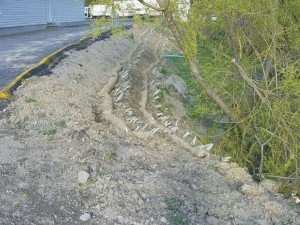 Completed erosion control measures