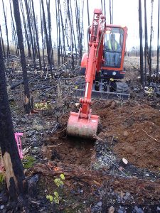 Excavation of trench 