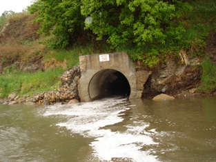 Outfall 56 before treatment, June 2007 