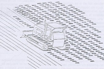 Microsite creation for seeding using bulldozer tracks