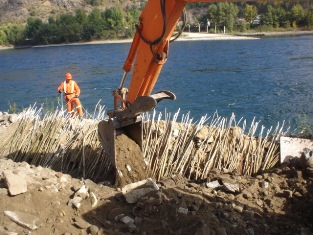 Back-filling trench