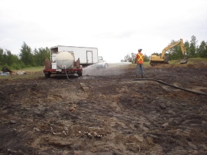 Application of soil wetting agent, June 2006